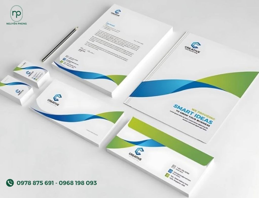 Logo phòng khám in trên trọn bộ